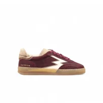 MOACONCEPT donna sneaker Club 158 in camoscio BORDEAUX con cavallino