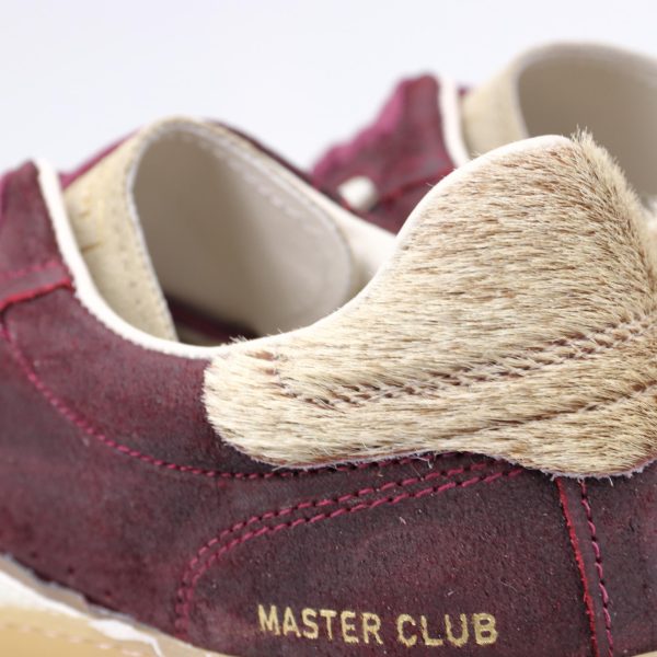 MOACONCEPT donna sneaker Club 158 in camoscio BORDEAUX con cavallino - immagine 4