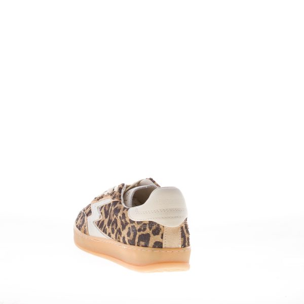 MOACONCEPT donna sneaker Club 071 in camoscio strappato LEOPARDO più off-white - immagine 3