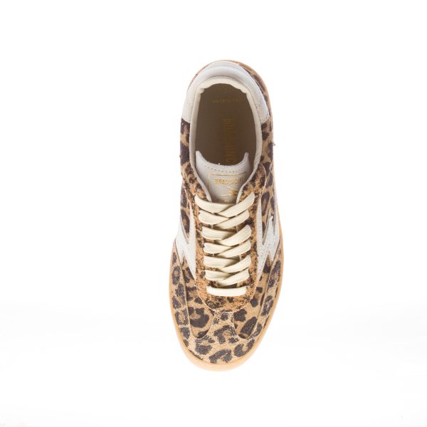 MOACONCEPT donna sneaker Club 071 in camoscio strappato LEOPARDO più off-white - immagine 5