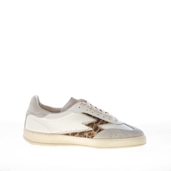 MOACONCEPT donna sneaker Club De Luxe 281 in pelle BIANCO con logo leopard - immagine 4