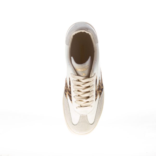 MOACONCEPT donna sneaker Club De Luxe 281 in pelle BIANCO con logo leopard - immagine 5