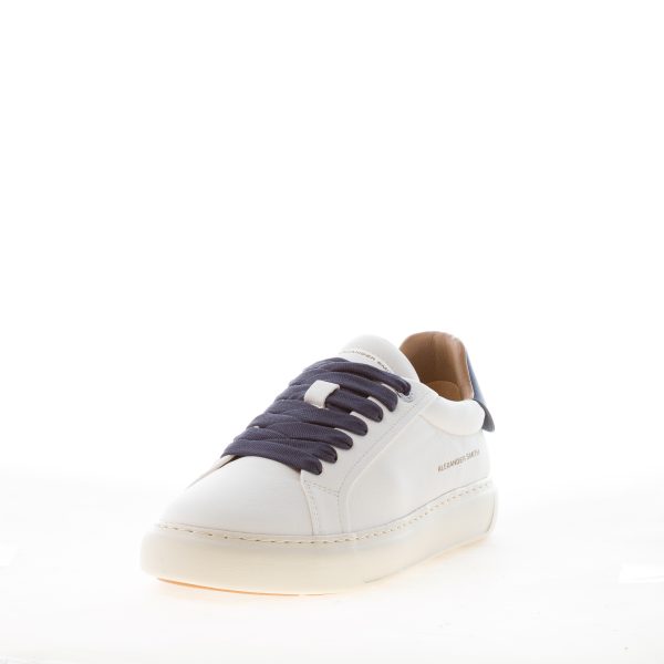 ALEXANDER SMITH uomo sneaker Soho in pelle BIANCO e BLU - immagine 2