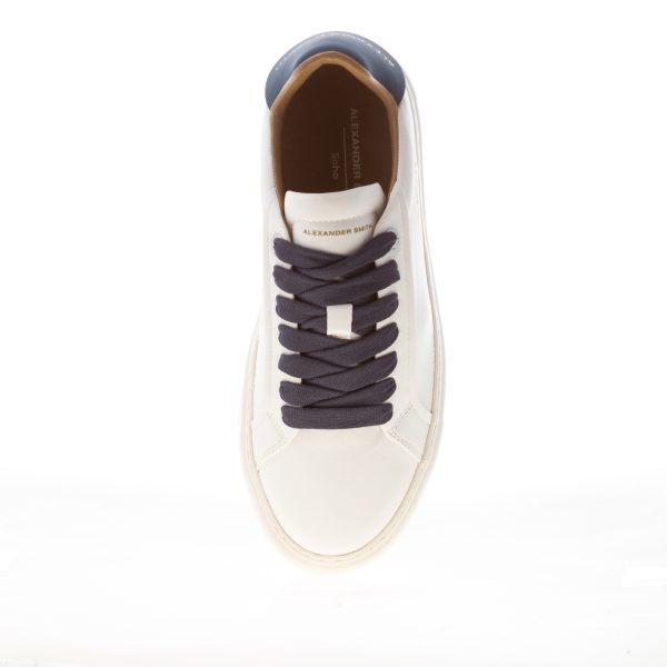 ALEXANDER SMITH uomo sneaker Soho in pelle BIANCO e BLU - immagine 5