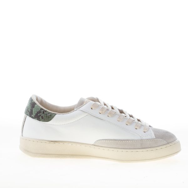 MOACONCEPT donna sneaker Iconic 287 in pelle BIANCO più rettile verde - immagine 4