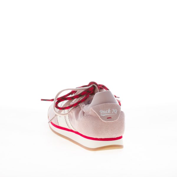 BACK 70 sneaker Rocket donna in camoscio e nylon ROSA NUDE con doppio laccio - immagine 4