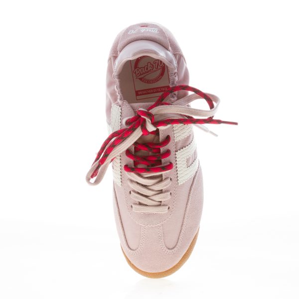 BACK 70 sneaker Rocket donna in camoscio e nylon ROSA NUDE con doppio laccio - immagine 5