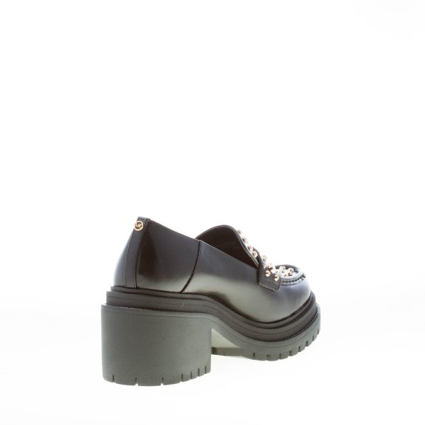 MICHAEL KORS donna mocassino Rocco Heeled in pelle NERO con borchie. Tacco 7 cm - immagine 4