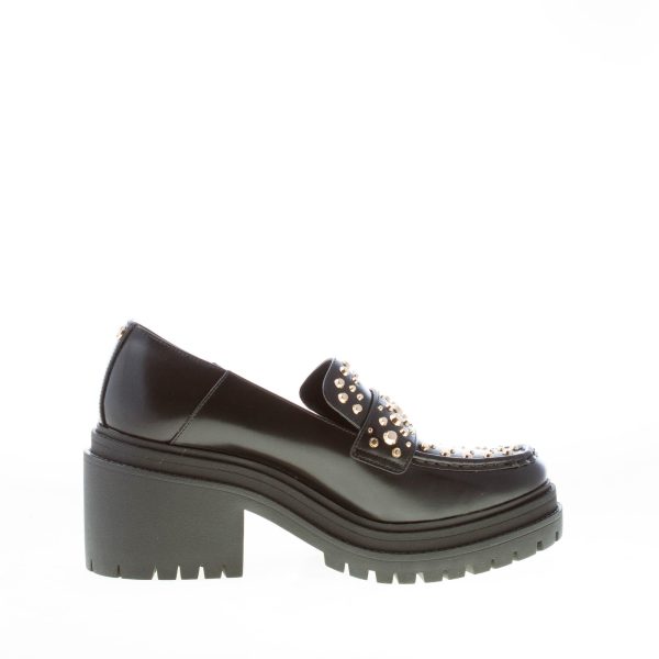 MICHAEL KORS donna mocassino Rocco Heeled in pelle NERO con borchie. Tacco 7 cm - immagine 5