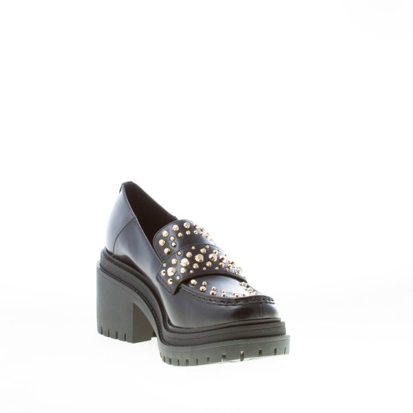MICHAEL KORS donna mocassino Rocco Heeled in pelle NERO con borchie. Tacco 7 cm - immagine 6