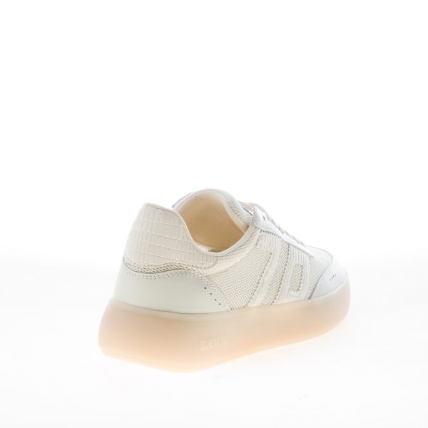 BACK 70 sneaker Brooklyn donna in tessuto a rete e pelle BIANCO - immagine 3