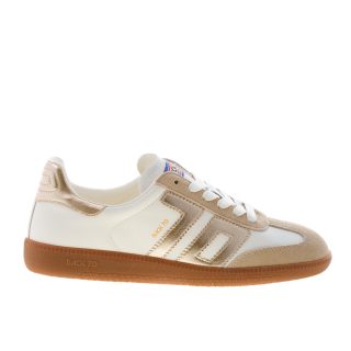 BACK 70 sneaker Cloud donna Metallic Gold in pelle BIANCO e oro