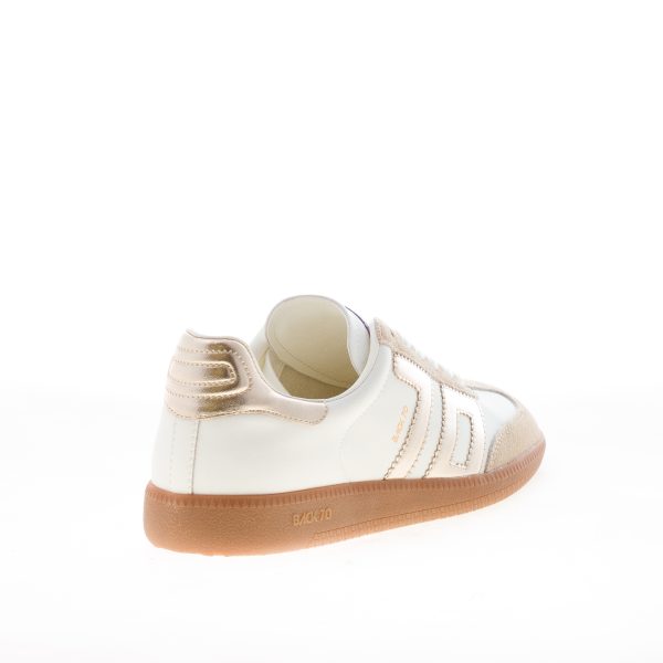 BACK 70 sneaker Cloud donna Metallic Gold in pelle BIANCO e oro - immagine 3