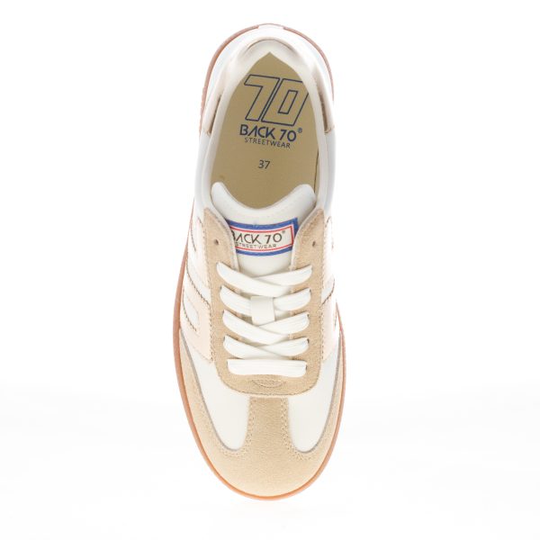 BACK 70 sneaker Cloud donna Metallic Gold in pelle BIANCO e oro - immagine 5
