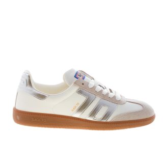 BACK 70 sneaker Cloud donna Metallic Silver in pelle LATTE e argento