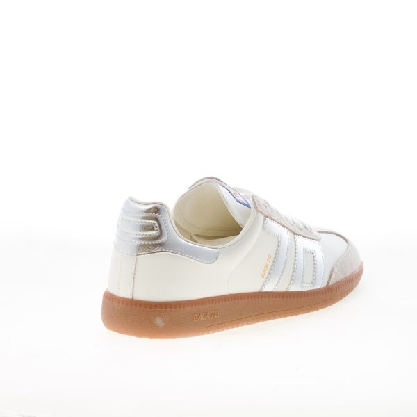 BACK 70 sneaker Cloud donna Metallic Silver in pelle LATTE e argento - immagine 3