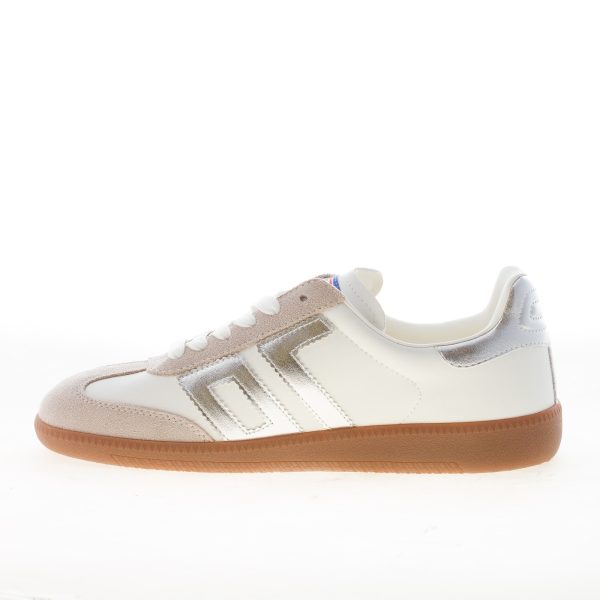 BACK 70 sneaker Cloud donna Metallic Silver in pelle LATTE e argento - immagine 4