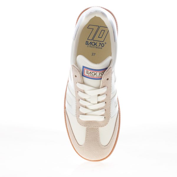 BACK 70 sneaker Cloud donna Metallic Silver in pelle LATTE e argento - immagine 5