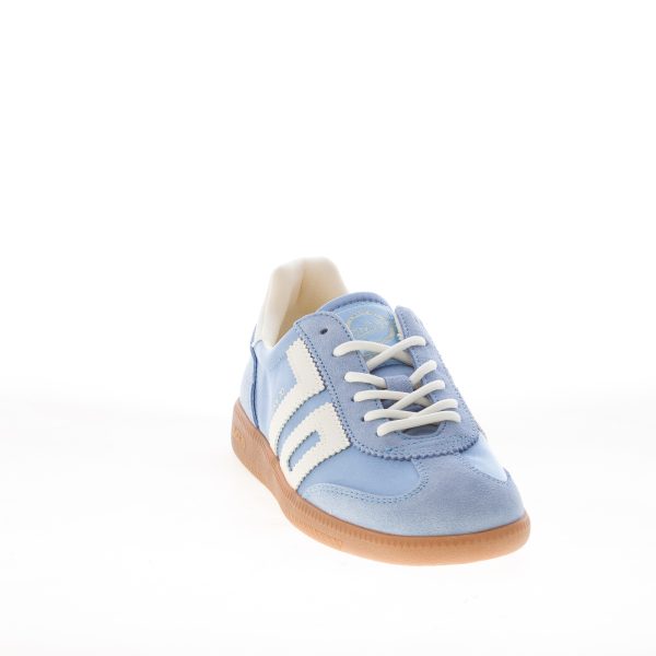 BACK 70 sneaker Ghost donna in camoscio e satin JEANS e bianco - immagine 2
