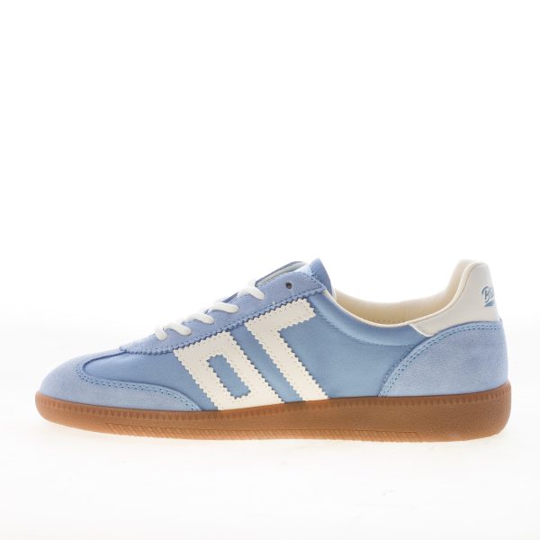 BACK 70 sneaker Ghost donna in camoscio e satin JEANS e bianco - immagine 4