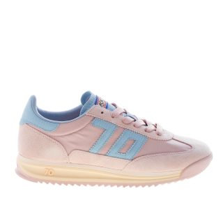 BACK 70 sneaker Jogger donna in nylon e camoscio ROSA più celeste