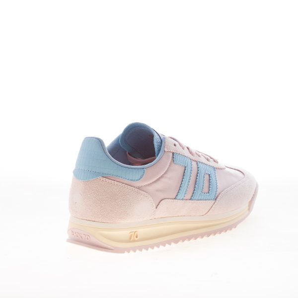 BACK 70 sneaker Jogger donna in nylon e camoscio ROSA più celeste - immagine 3