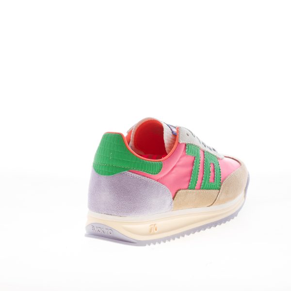 BACK 70 sneaker Jogger donna in tessuto e camoscio BEIGE LILLAC - immagine 3