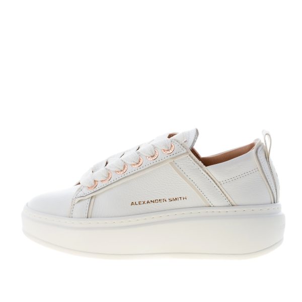 ALEXANDER SMITH donna sneaker Wembley High in pelle bottalata BIANCO