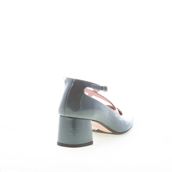 ANNA F. donna decolletè Maryjane in vernice PETROLIO. Tacco 5 cm - immagine 3