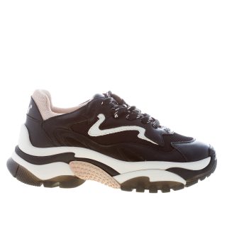 ASH donna sneaker Addict in pelle e tessuto NERO più bianco