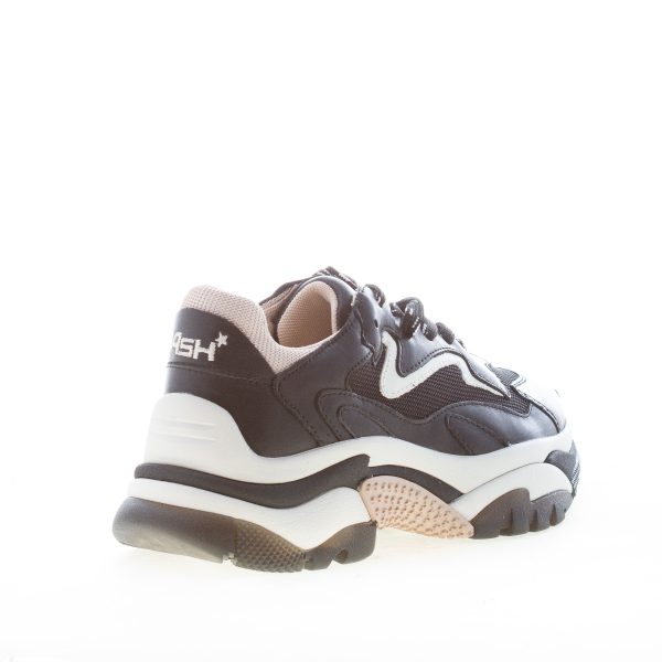 ASH donna sneaker Addict in pelle e tessuto NERO più bianco - immagine 3