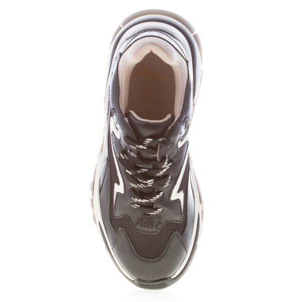 ASH donna sneaker Addict in pelle e tessuto NERO più bianco - immagine 5