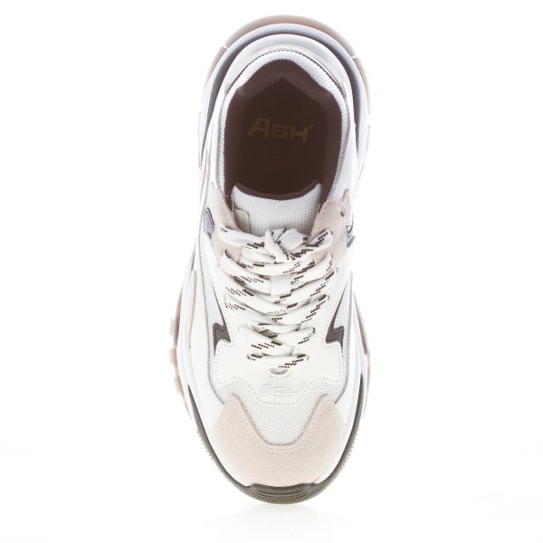ASH donna sneaker Addict in pelle e tessuto BIANCO più nero - immagine 5