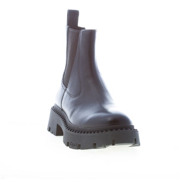 ASH donna stivaletto elasticizzato Genesis in pelle NERO. Tacco 4 cm - immagine 2