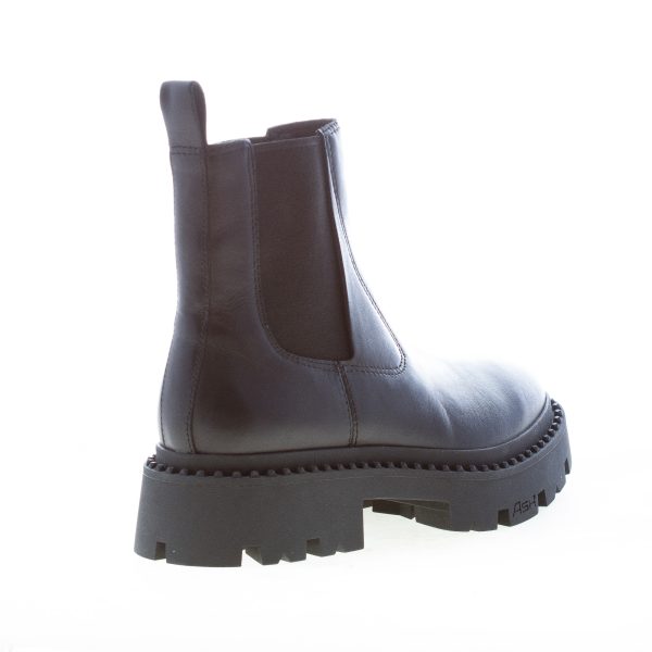 ASH donna stivaletto elasticizzato Genesis in pelle NERO. Tacco 4 cm - immagine 3