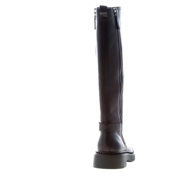 ASH donna stivale Madman in pelle NERO con doppia zip e borchie. Tacco 4 cm - immagine 3