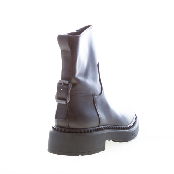 ASH donna stivaletto Magnum in pelle NERO con zip, fibbia e borchie. Tacco 3,5 cm - immagine 3