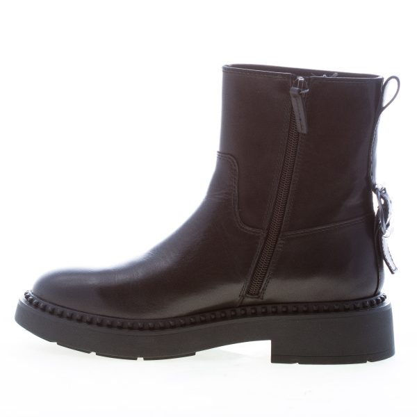 ASH donna stivaletto Magnum in pelle NERO con zip, fibbia e borchie. Tacco 3,5 cm - immagine 4