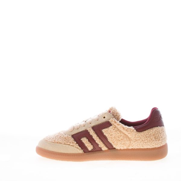 BACK 70 donna sneaker Teddy in tessuto fur e camoscio BEIGE e BORDEAUX - immagine 4
