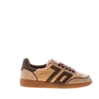 BACK 70 donna sneaker Cloud Teddy in tessuto e camoscio BEIGE e COFFEE