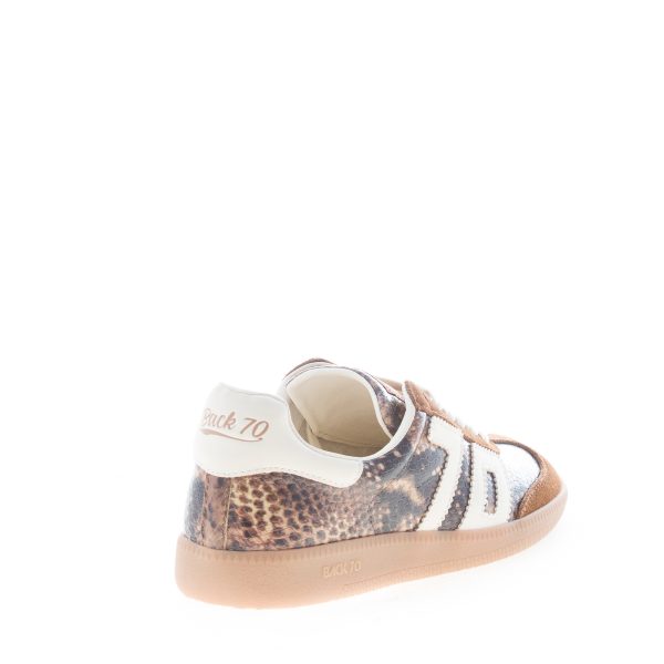 BACK 70 donna sneaker Cloud Snake in pelle stampa rettile e suede CUOIO BUTTER - immagine 3