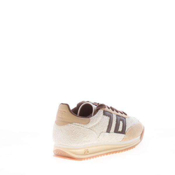 BACK 70 donna sneaker Jogger in camoscio graffiato GHIACCIO e camoscio sabbia più coffee - immagine 3