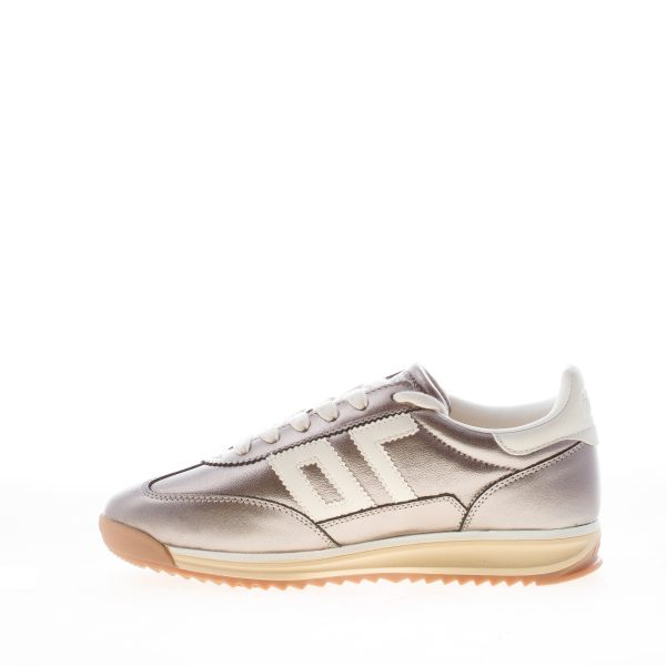 BACK 70 donna sneaker Jogger in nappa metallizzata ARGENTO più bianco - immagine 4