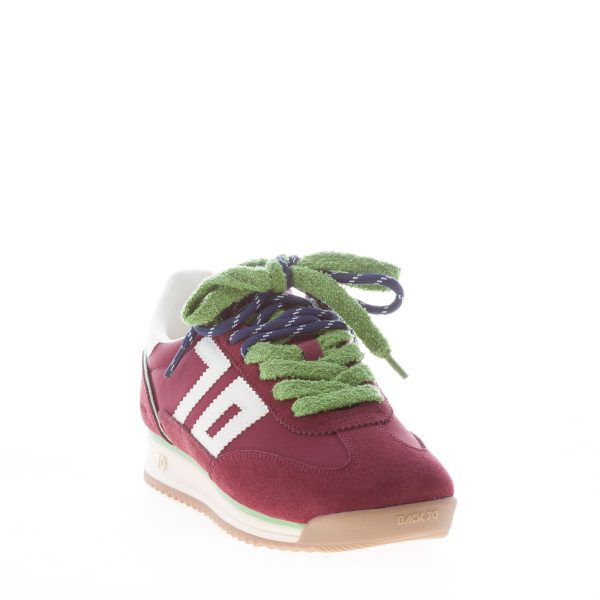 BACK 70 donna sneaker Jogger in nylon e camoscio WINE BUTTER - immagine 2