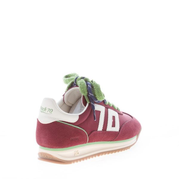 BACK 70 donna sneaker Jogger in nylon e camoscio WINE BUTTER - immagine 3
