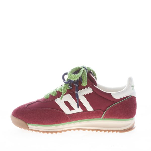 BACK 70 donna sneaker Jogger in nylon e camoscio WINE BUTTER - immagine 4