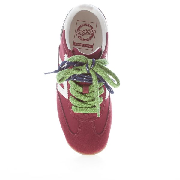 BACK 70 donna sneaker Jogger in nylon e camoscio WINE BUTTER - immagine 5