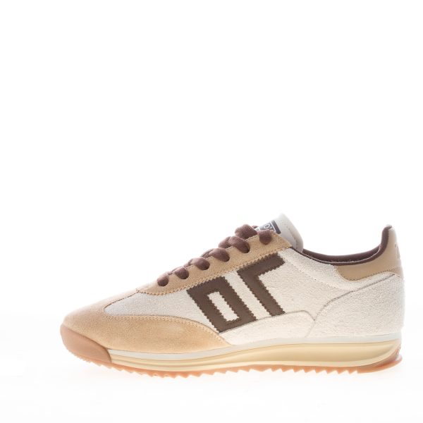 BACK 70 uomo sneaker Jogger in camoscio graffiato GHIACCIO e CAMEL più coffee - immagine 4