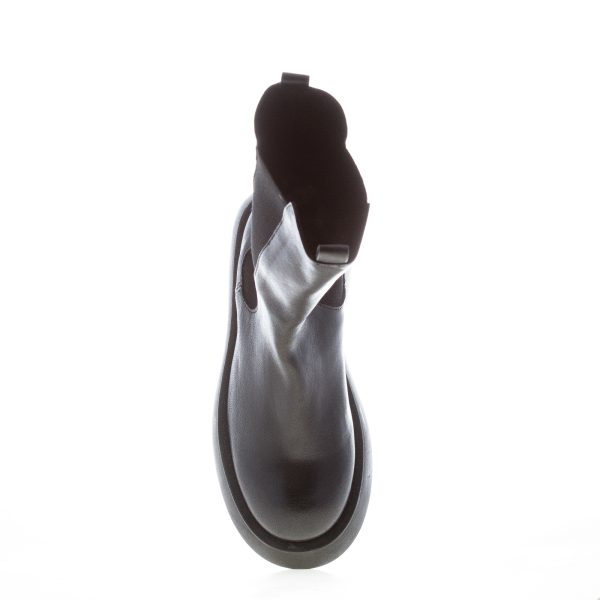 ERNESTO DOLANI donna tronchetto elasticizzato Rock in pelle NERO. Tacco 4 cm - immagine 5