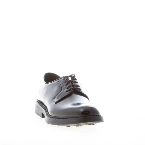 DOUCAL'S uomo scarpa derby in pelle spazzolata NERO. Suola gomma - immagine 2